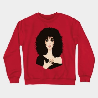 Lady in Black Crewneck Sweatshirt